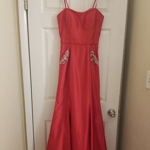 Prom dress-red w/pockets